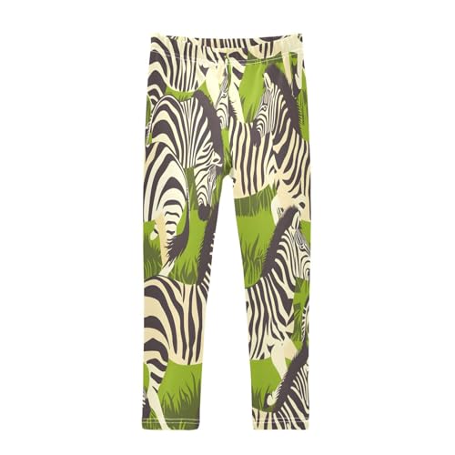 Toddler Girls Leggings Printed Yoga Pants Leggings Zebras and Leaf for Kids