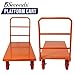 Platform Cart Industrial Dolly Cart 3300LB Heavy Duty 48” x 24” Platform Hand Truck Push Cart Super Heavy Duty Diamond Plate Commercial Flatbed Cart 8'' Moving Swivel Wheels (Orange)