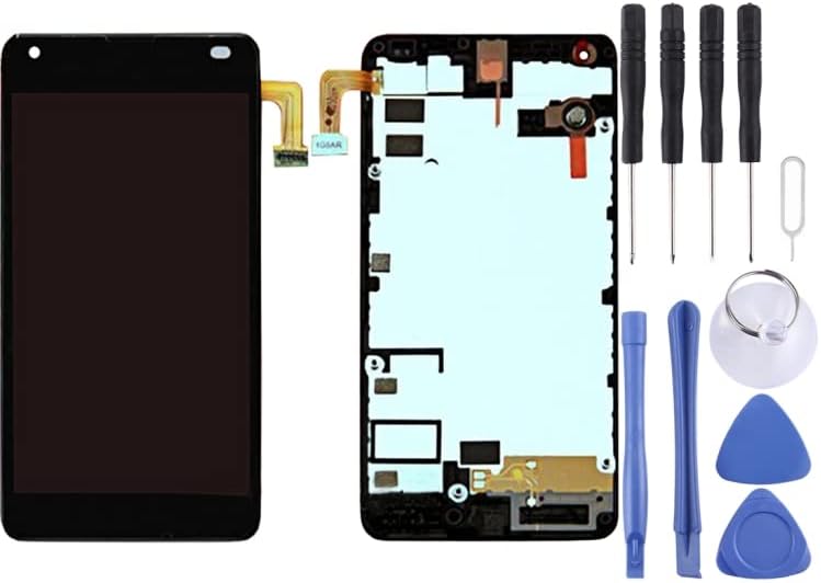HELOIXAOL Mobile Phone Replacement Part TFT LCD Screen for Microsoft Lumia 550 Digitizer Full Assembly with Frame (Black)