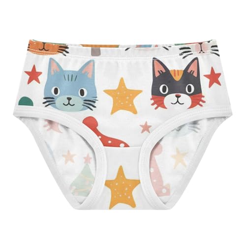 Girls' Cotton Panties Organic Underpants for Toddler Girls Christmas Santa