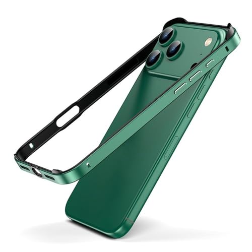 Coque en métal iPhone 16 évite la casse écran avec cadre orange robuste
