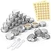 Produktbild PAMIYO 24 Stücke Aluminium Leer Döschen, 20ml Set Aluminium Leer Döschen, Leere Dosen mit Schraubdeckel für lippenbalsam, Lotion, Creme, Masken, Mini-Kerzen, Kosmetik(Silber)