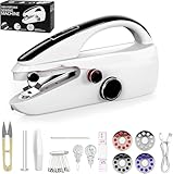 Handheld Sewing Machine, Portable 2-Speed Mini Sewing Machine, Easy to Use for Beginners and Fast Stitch Suitable for Clothes, Fabrics, Fast Stitch Suitable