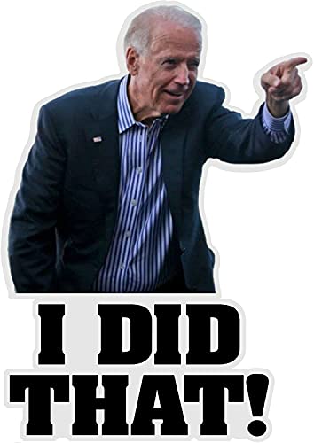 100 Pcs Biden I Did That Stickers Funny Sticker - Pointed to Your Left and Right - Funny Sticker for Car Motorcycle Helmet Laptop Window (Left)