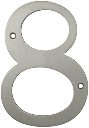 Deltana RN6-8U15 Solid Brass 6-Inch House Number 8 Board by Deltana