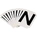 Brady 5050 Series Number and Letter Labels, Pack of 10 Labels, Black, N