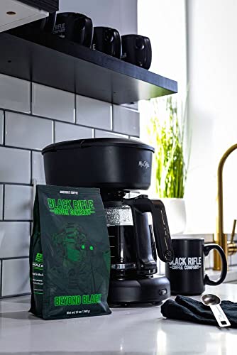 Black Rifle Coffee Beyond Black (Dark Roast), Ground 12 Ounce Bag, Dark Roast Ground Coffee, Robust Flavors Of Dark Chocolate Tasting Notes And Smoky Finish, Helps Support Veterans And First Responders #TOP2