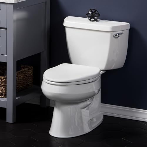 Bemis Alesio II Slow Close Toilet Seat, Easy Clean Hinges and Adjustable Perfect Fit Wood Seat, Made in USA, Elongated, White - Thumbnail 7