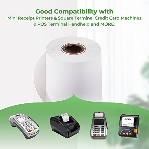 Munbyn 2 1/4" X 50' Thermal Paper (50 Rolls), Bpa Free Receipt Paper, 58Mm Thermal Receipt Paper Fits All 58Mm Mini Thermal Pos Printer, Square Terminal Credit Card Machines #TOP3