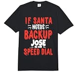 El Divertido Nombre navideño de Jose Santa's Backup Comfort Colors Adult Heavyweight T-Shirt
