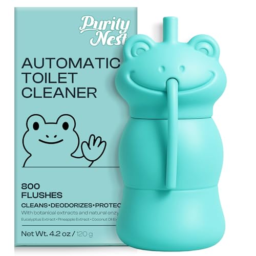 PurityNest Toilet Bowl Cleaners, Automatic Long-Lasting Tank Cleaner Bottles with Light Fresh Scent, Easy to Use for Home & Office Cleaning, Blue