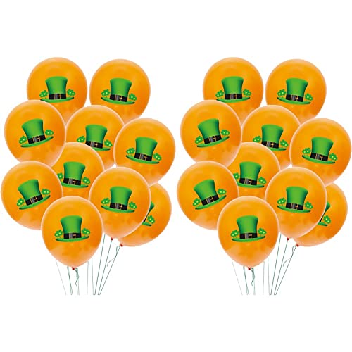 Luxylei Chapeau Vert Feuille Motif Ballons St. Patrick's Day Party Decorations pour St. Patrick's Day Party Supplies Cover