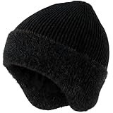 🎁Entretien et cadeau: Ce bonnet tricoté avec cache-oreilles est lavable en machine et garde sa forme après le lavage, c'est un cadeau idéal pour Noël, les anniversaires et autres occasions hivernales.