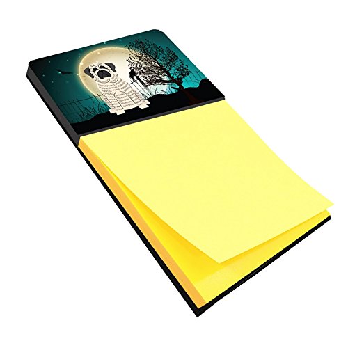 Halloween Scary Mastiff Brindle White Sticky Note Holder