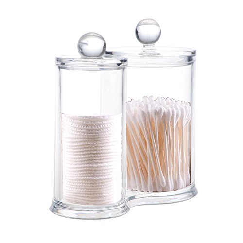 Cosmos Acrylic Cottonball/Swab Holder Box Organizer Cosmetic Makeup Case