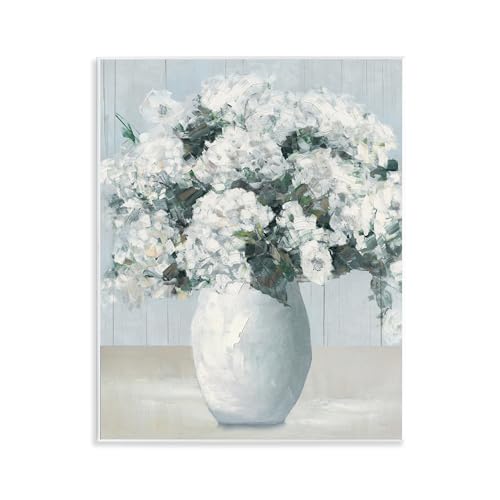 Stupell Industries Timeless White Flower Vase Wall Plaque Art, design