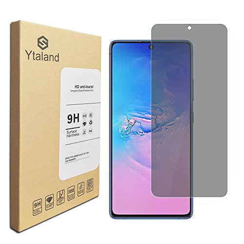 Ytaland [2 Pack] Privacy Screen Protector For Samsung Galaxy S10 Lite (Fingerprint Unlock Function Can't Be Used), Anti Spy Anti Peep Tempered Glass Screen Protector For Samsung Galaxy A71 (4G/5G) #TOP4