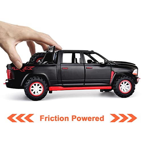 RAM 1500 Pickup Truck Toys for Boy Age 4-7 Diecast Metal Model Trucks Open Door Pull Back Toy Cars with Lights and Sound Gift for Kids 3-8 Years by SASBSC - Image 2