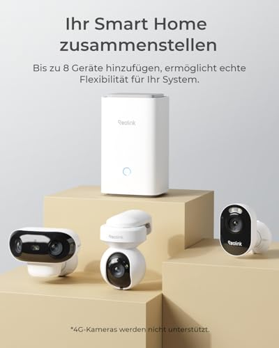 Reolink 5MP PTZ Überwachungskamera Set Aussen mit Home Hub, Auto-Tracking, 3X Optischer Zoom, 2,4/5GHz WLAN, Intelligente Erkennung, Anti-Diebstahl-Algorithmen & Datenschutz, E1 Outdoor 2-Kamera-Set