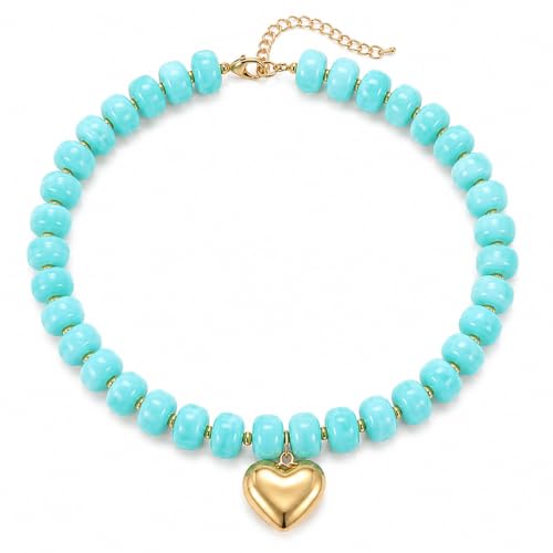 Collier etoile de mer colore a grosses perles pour vos looks de plage