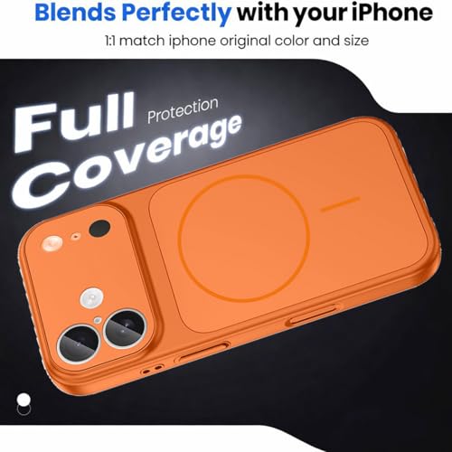 Image of SHINESTAR Converter Case for iPhone 16 | Premium Protective Mag-Safe Cover | iPhone 17 Pro / 17 Pro Max Series Style Design | in-Built Camera Guard | Wireless Charging Compatible - Orange