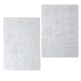 White Tattoo Practice Skin Double Sides Tiny Tattoo Practice Skin with Light Gray Outline for Experienced Tattoo Artists and Beginners (1pc)