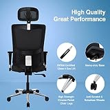 The Sleep Company SmartGRID High-Back Chair for Office & Home, Patented SmartGRID Technology for Advanced Orthopedic Support | Adjustable Lumbar Support | Made in India (Nylon,Classic Black & Black)