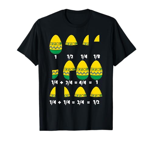 Photo de Œufs de Pâques Fractions mathématiques drôles Nerd Enseignant Hommes Femmes T-Shirt