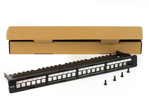 Panneau Patch 24 Portes LINK LKPV24R pour simplifier le câblage noir
