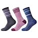 SOLAX Women's Merino Wool Sport Socks Hiking Sock 3 Pairs a Pack (Size for 7-10.5 ASST2)