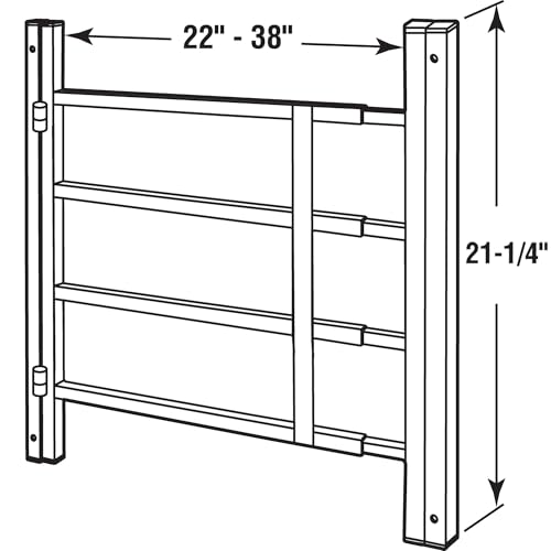 Prime-Line S 4776 21 In., White Painted Carbon Steel, Hinged 4-Bar Window Grill (Single Pack) by PRIME-LINE - Image 2
