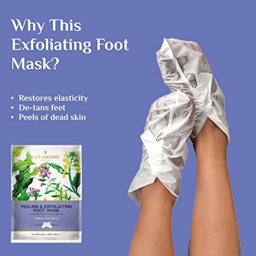 Luxaderme Peeling And Exfoliating Foot Peel Mask With Sea Kelp, Thyme And Brassica Campestris, 40Ml (Pack Of 1) #TOP1