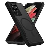 Teayoha for Samsung Galaxy S21 Ultra Case,[Compatible with Magsafe] [Military Grade Drop Tested] Shockproof Magnetic Tough Rugged Protective Phone Case -6.8 inch (Black)