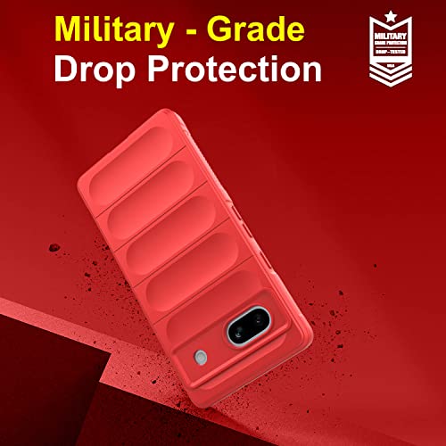 Image of amazon basics Back Case Cover for Google Pixel 7A | Compatible for Google Pixel 7A Back Case Cover | Liquid Silicon Magic Case for Google Pixel 7A with Camera Protection | Red