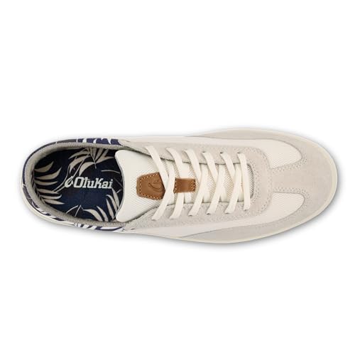 OluKai Punini Men's Everyday Sneaker, Classic Lace-Up Design & Countoured Footbed, Comfort Fit & Wet Grip Rubber Soles, Durable & Supportive, Off White/Aloha, 10 - image 3