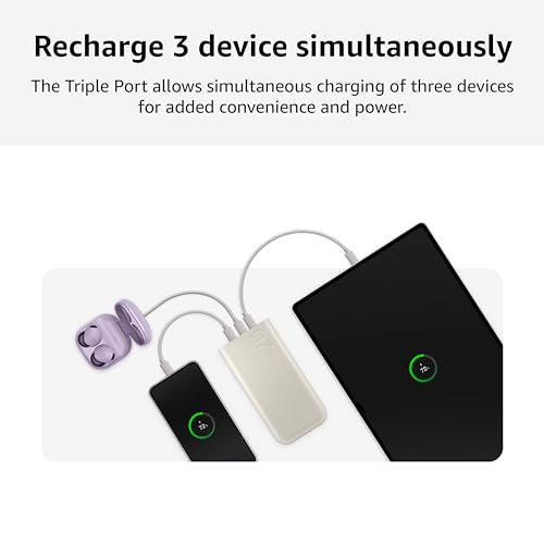 Image of Samsung Galaxy 20000mAh Power Bank, Wired Battery Pack, Gray