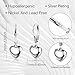 Sterling Silver Heart Earrings for Women Silver Heart Dangle Leverback Earring Hypoallergenic Dangle Drop Earrings