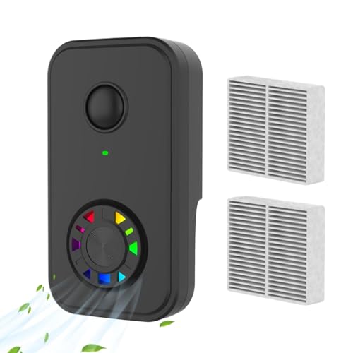 Purificador de aire de iones negativos para hogar y animales | Ionizador de aire interior - con filtro reductor de olores silenciosos para dormitorio, oficina, cocina, garaje y cuarto de baño