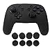 Jadebones Silicone Skin Protective Case With 8pcs Stick Grips for Nintendo Switch Pro Controller (Black)