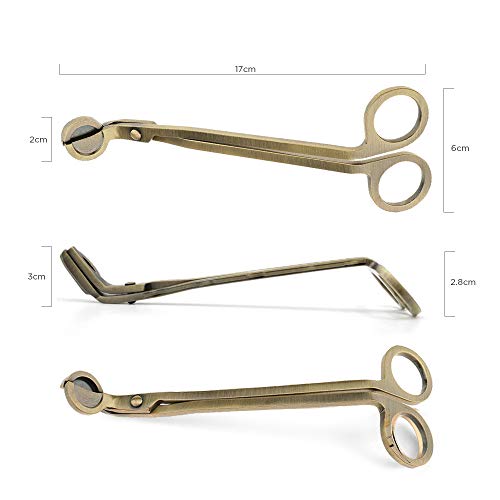 Vifoulal Candle Wick Trimmer, Candle Cutter Wick Clipper Cutter, Polished Stainless Steel Scissors Tool, Oil Lamp Candle Accessories For Scented Candles Lovers(Bronze) #TOP1