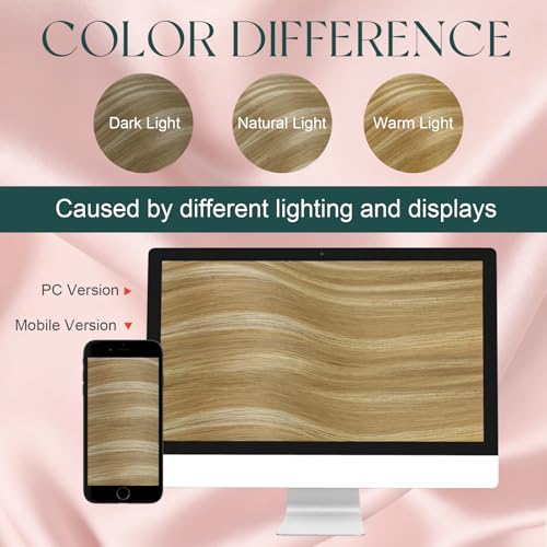 Image of Easyouth 20 Inch U Tip Human Hair Extensions Blonde, Hot Fusion Hair | Highlight U Tips Hair Extensions, 50G 50S, Dark Ash Blonde with Golden Blonde, Professional Salon Recommended