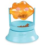 Catstages 2-in-1 Treat Toy Spinning Fish Interactive Cat Toy and Topper for Cat Ball Track, Treat-Dispensing, Fish, Orange