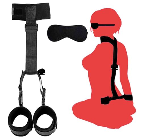 Bed Restraint for Queen Size Bed Straps for Couples King Matress Sex Handcuff Set Restraint Womens Sex Tie Downs for Ankle Wrist Bar Blindfold and Hand Ties for Bedroom Toy Sweatshirt -  Jaynik, sex gaming for adults couples kinky p17