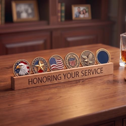 Walnut Bamboo Challenge Coin Holder