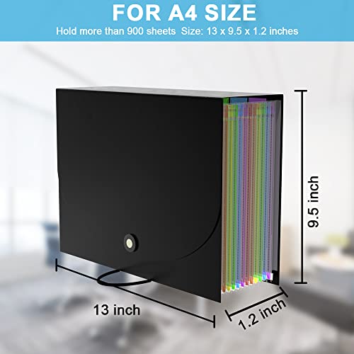 Cn1St Colored File Folders, 900 Sheets Capatity 12-Pocket Expanding File Folder With Tags And Closure For Classroom, Home, Office And Travel Use, A4 Size And Letter Size #TOP1