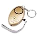 BIG HOUSE Safesound Personal Alarm Keychain, 130dB Personal Safety Siren Song Alarms for Women Self Defense, Personal Portable Security Alarms with LED Lights (Batteries Included) Gold