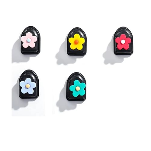 Lot de 5 crochets adhésifs multifonctions en plastique pour tableau de bord, petits crochets de rangement pour câbles de charge, clés, portefeuilles, sacs à main, style 1 (style 1) Cover