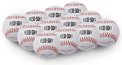 Powernet Flexi Soft Baseballs 12 Pack | Cushioned Core Safety Ball | Reduced Impact | Perfect For Batting Practice And Training Young Players #TOP9