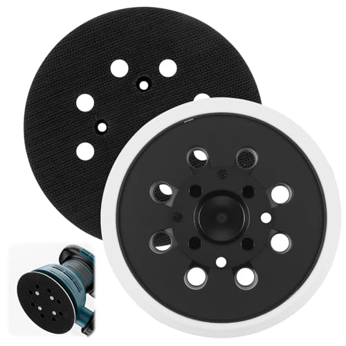2 Piatti Abrasivi Professionali Da 125 Mm, Tampone per Levigatrice Orbitale Bosch Gancio Loop a 8 Fori E 4 Fori Compatibile Con Bosch Pex 300 Ae E Pex 400 Ae Smerigliatrice Eccentrica