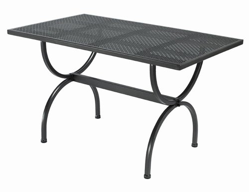 MBM 156131 Tisch Romeo, 125 x 75 x 73 cm, Eisengestell Plattenfarbe marone antik